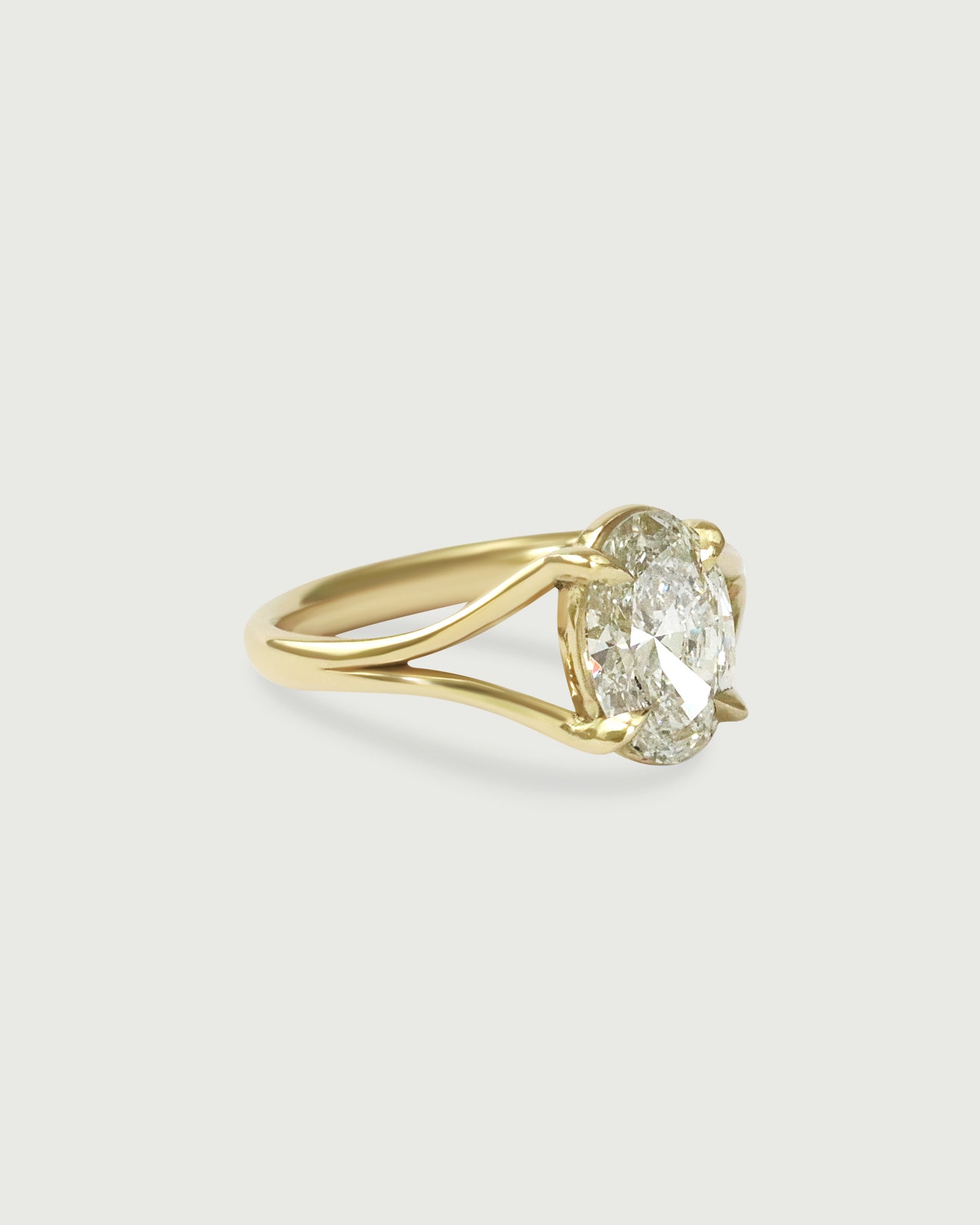 Side view of Tributary Ring in 14k yellow gold by Kestrel Dillon Side view of Tributary Ring in 14k yellow gold by Kestrel Dillon