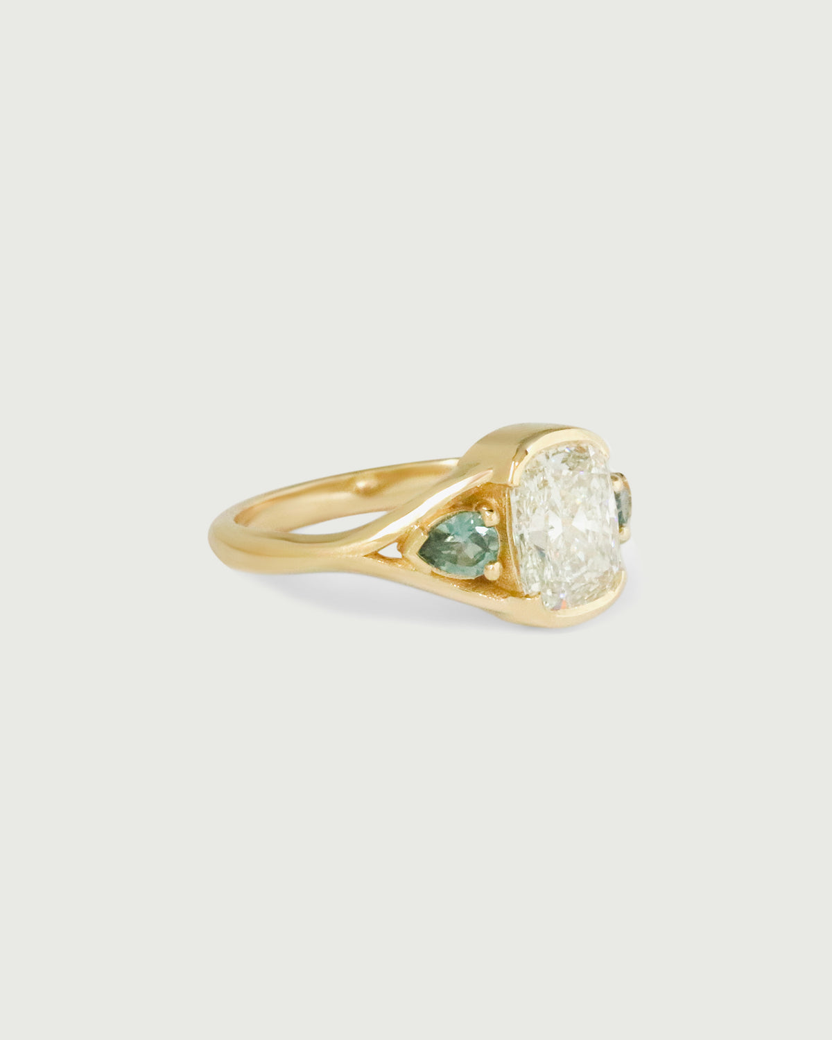 Side view of Triple Tributary Ring by Kestrel Dillon Jewelry Side view of Triple Tributary Ring by Kestrel Dillon Jewelry
