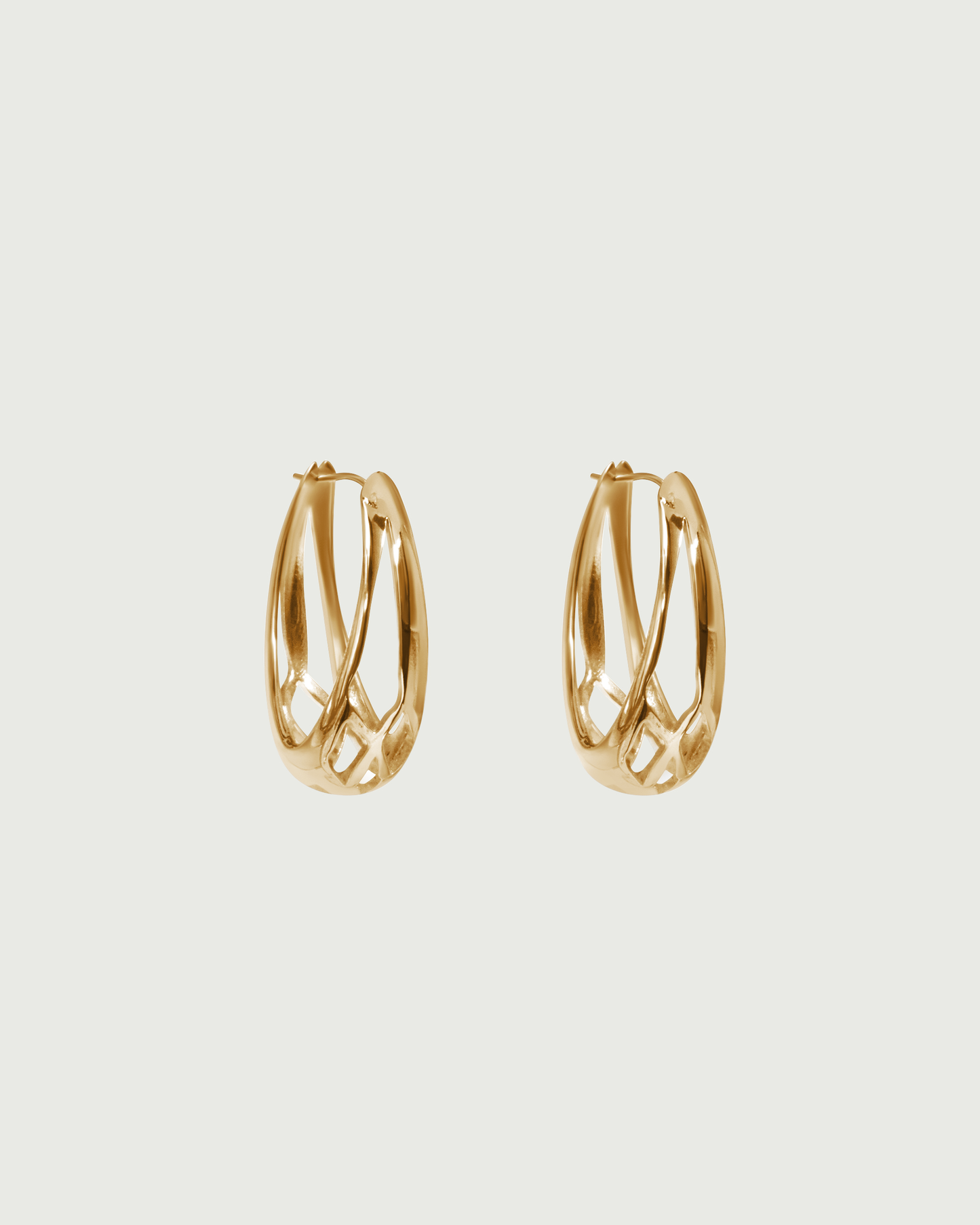 Side view of Cicada Hoops in 14k rose gold Side view of Cicada Hoops in 14k rose gold