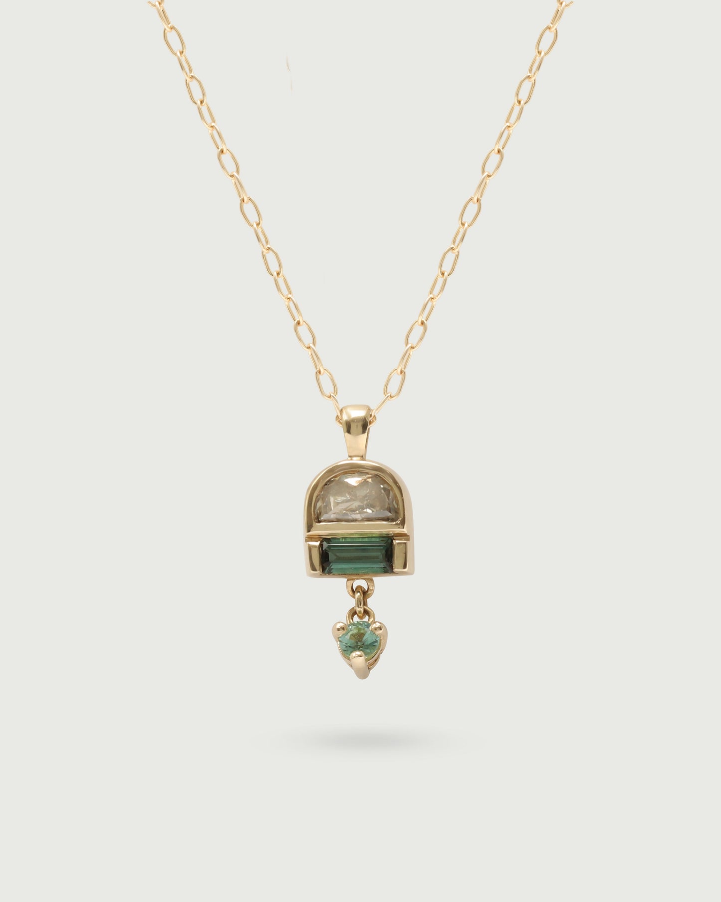 Front view of Monsoon Pendant in 14k yellow gold by Kestrel DIllon Front view of Monsoon Pendant in 14k yellow gold by Kestrel DIllon