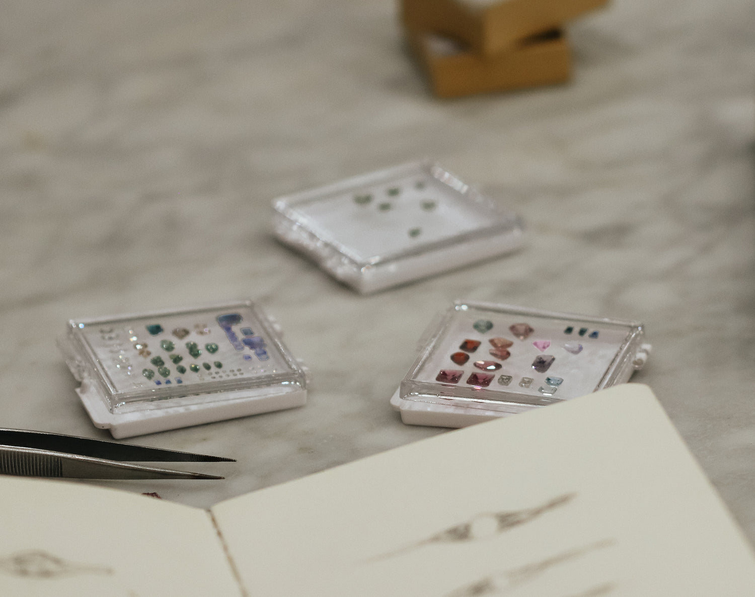 A collection of fine gemstones available at Kestrel Dillon Jewelry