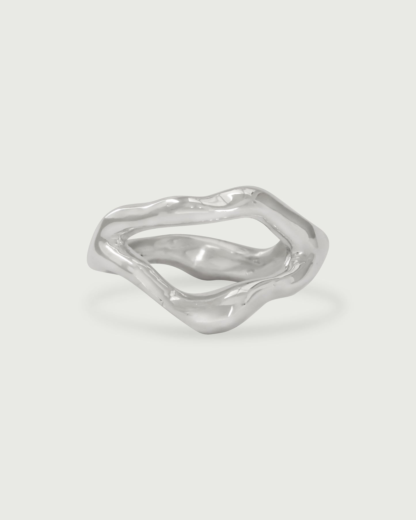 Front view of Chunky Split Root Ring in Sterling Silver by Kestrel Dillon Front view of Chunky Split Root Ring in Sterling Silver by Kestrel Dillon