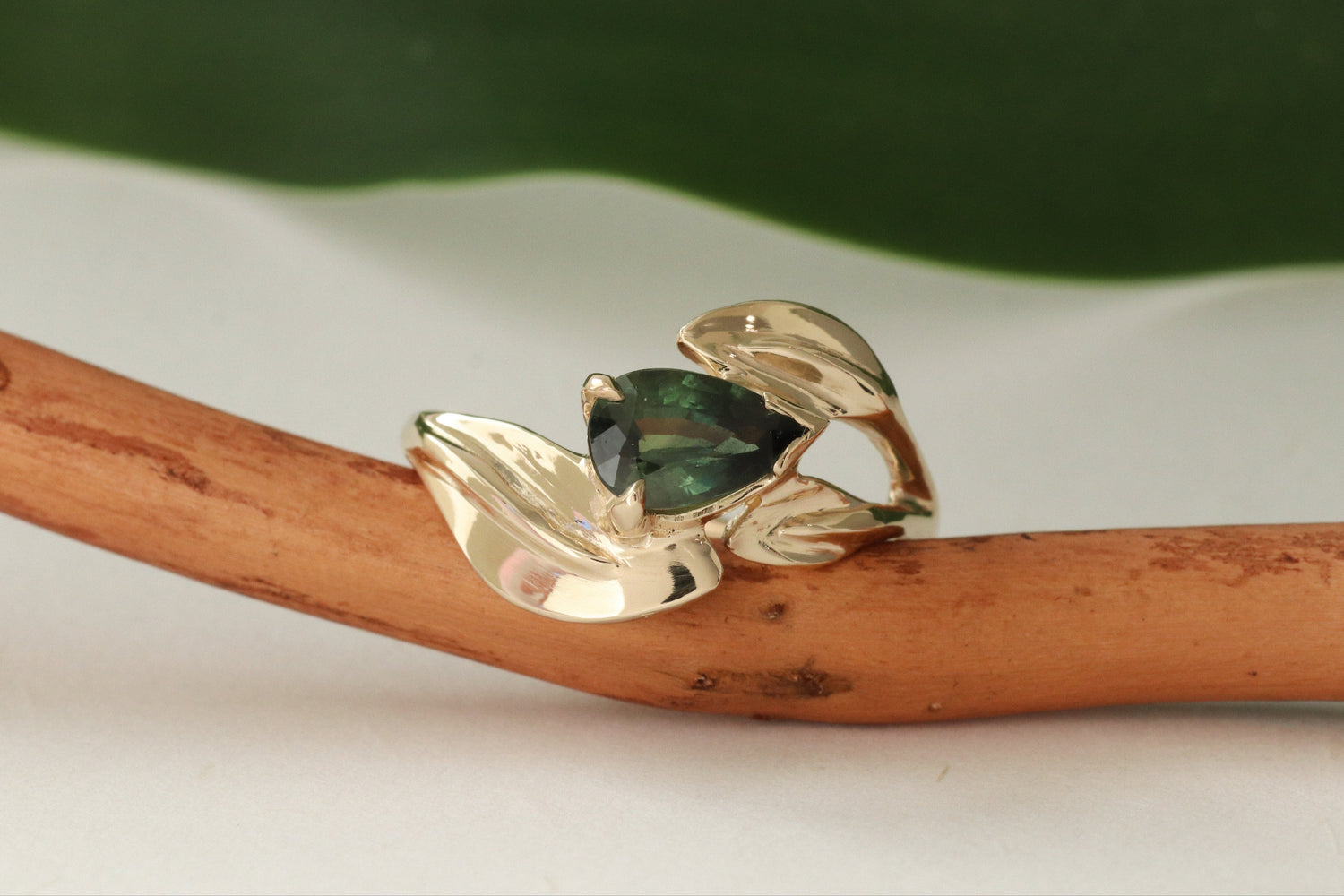 Front lifestyle view of Curved Willow Ring by Kestrel Dillon