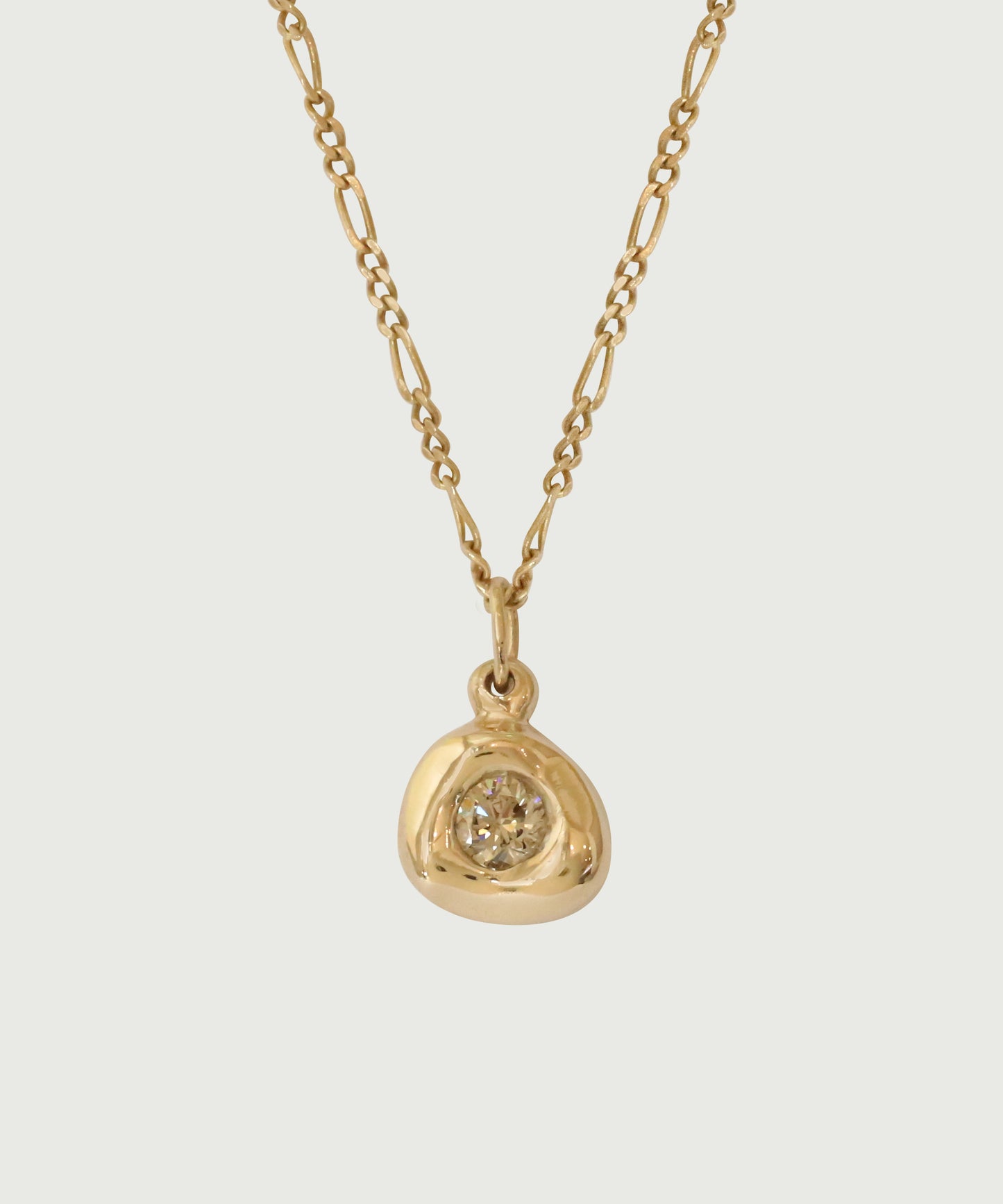 Front view of Star Jelly Pendant with Champagne Diamond by Kestrel Dillon in 14k yellow gold Front view of Star Jelly Pendant with Champagne Diamond by Kestrel Dillon in 14k yellow gold