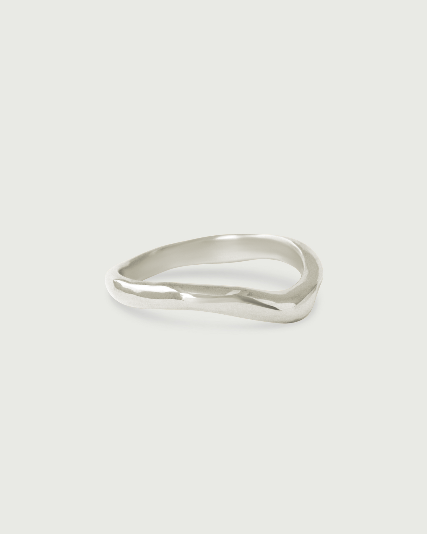 Alternative side view of Root Curve Band in 14k White Gold Alternative side view of Root Curve Band in 14k White Gold