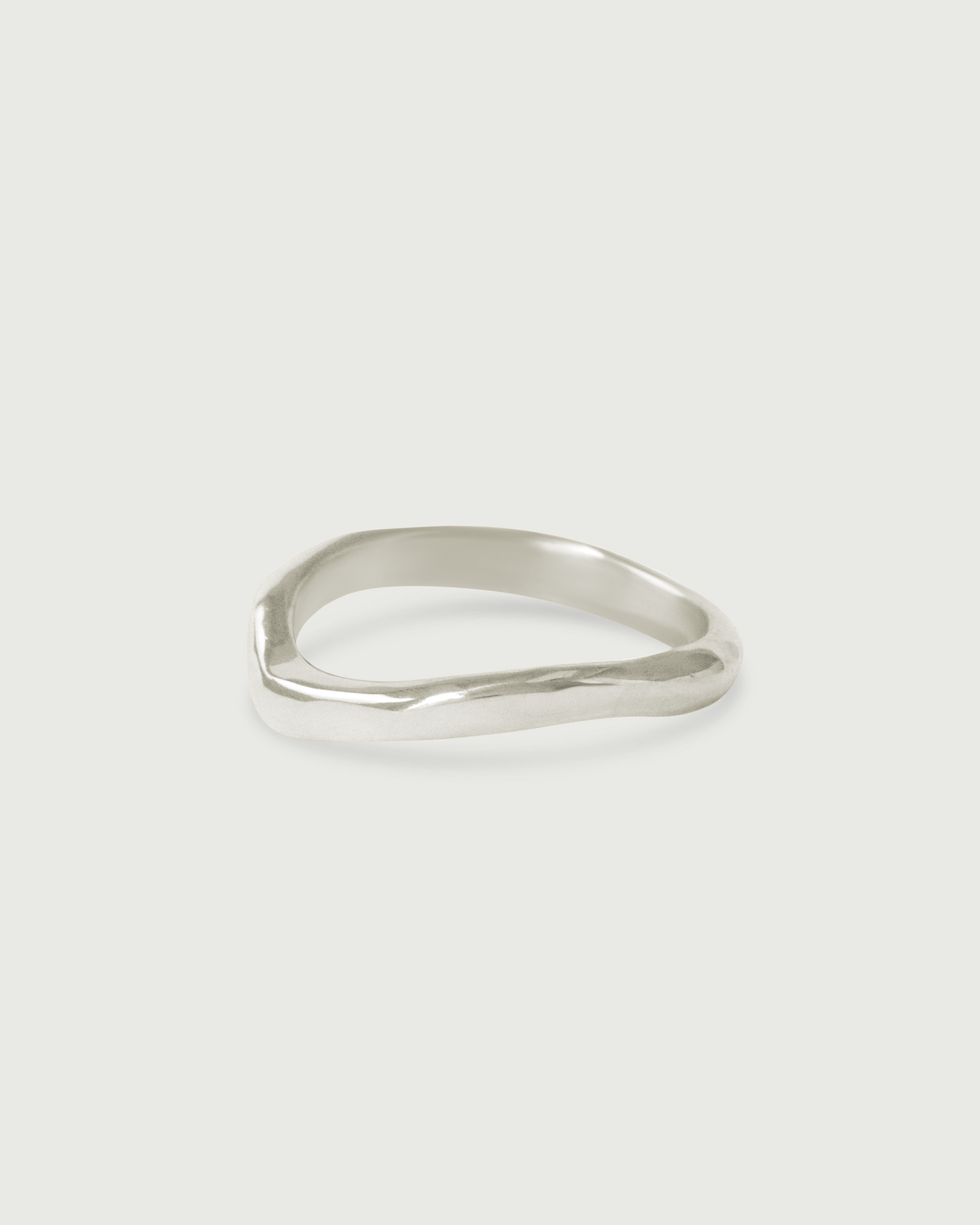 Side view of Root Curve Band in 14k White Gold Side view of Root Curve Band in 14k White Gold