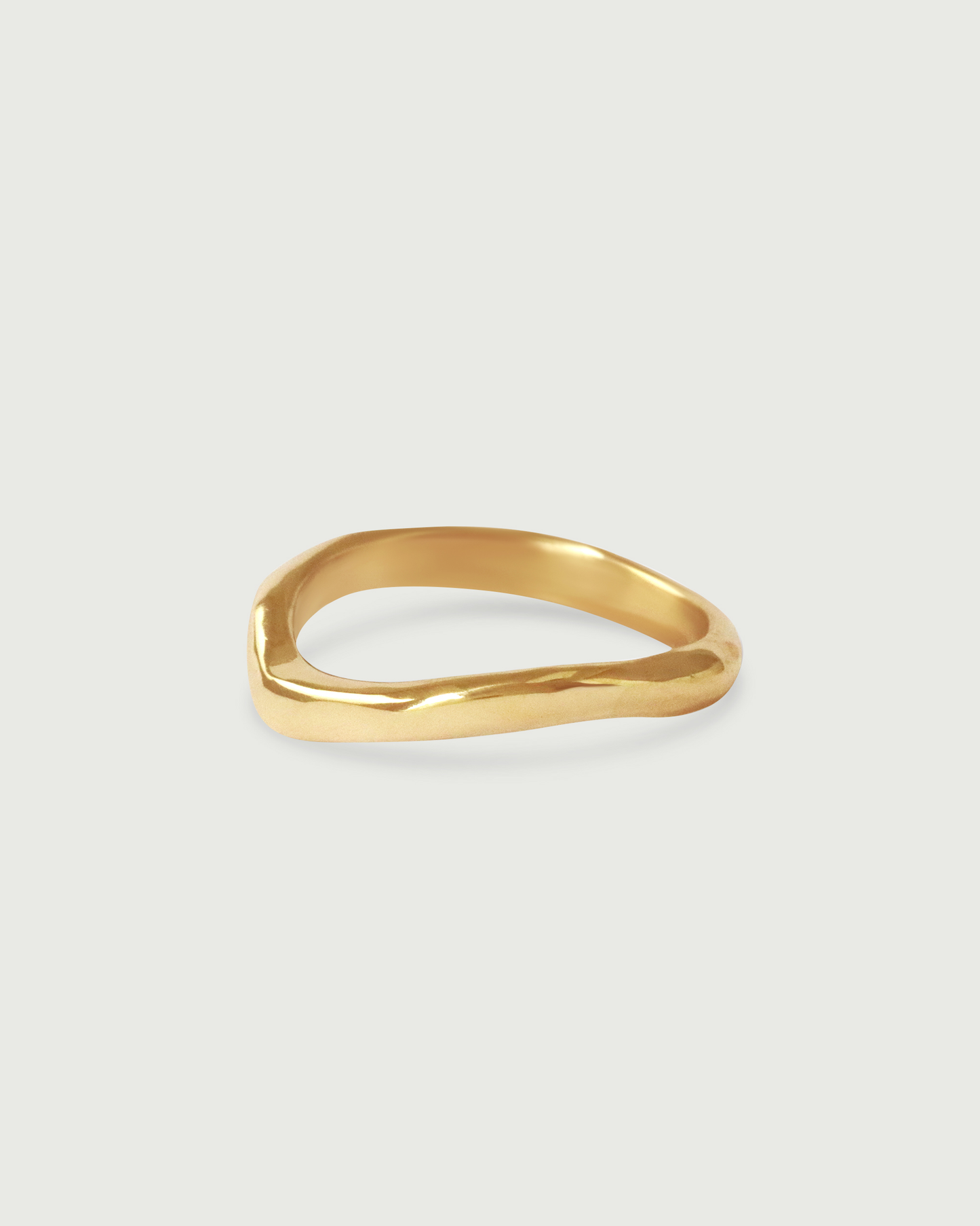 Side view of Root Curve Band in 14k Rose Gold Side view of Root Curve Band in 14k Rose Gold