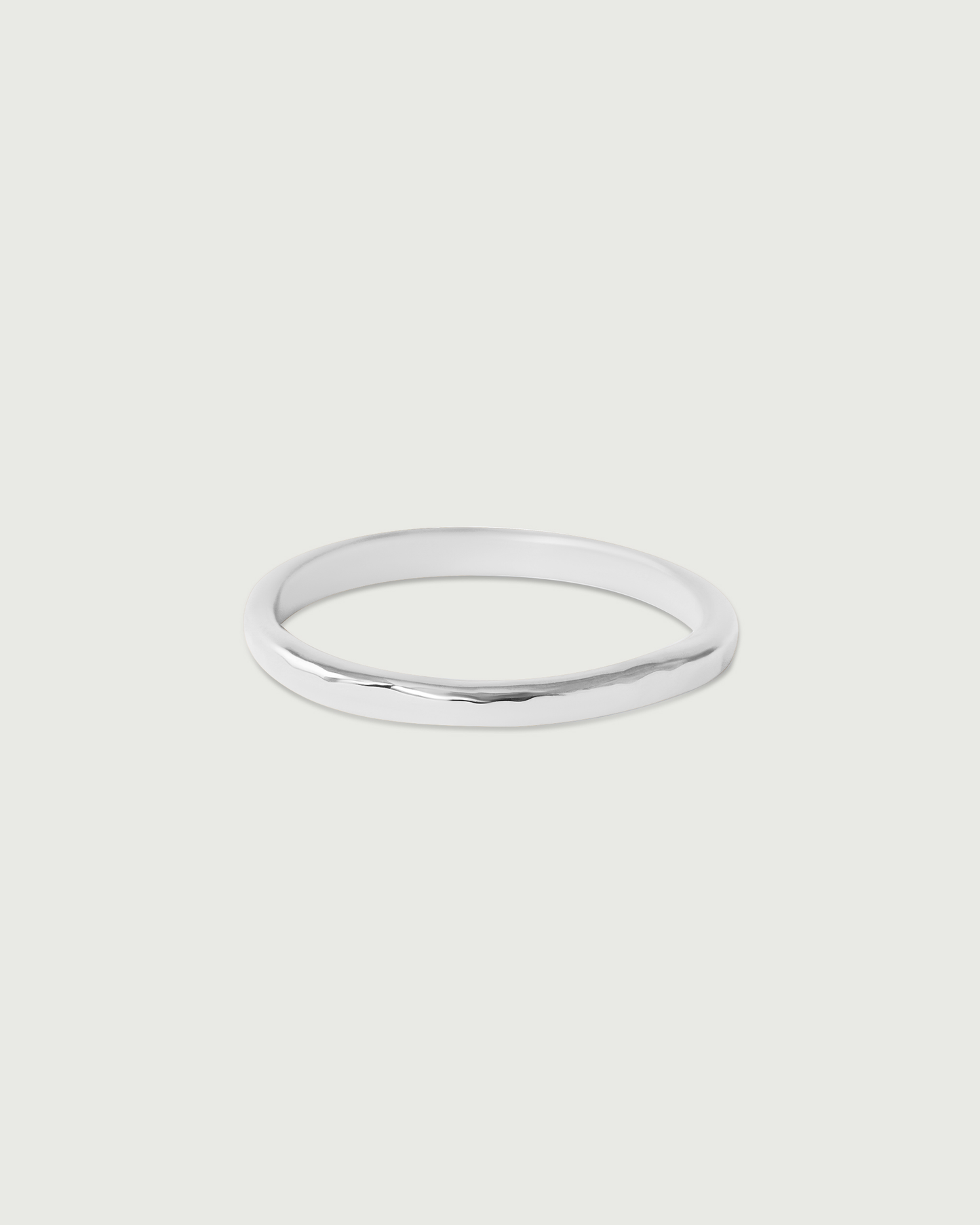 Side view of 2mm Hammered Band in Platinum Side view of 2mm Hammered Band in Platinum