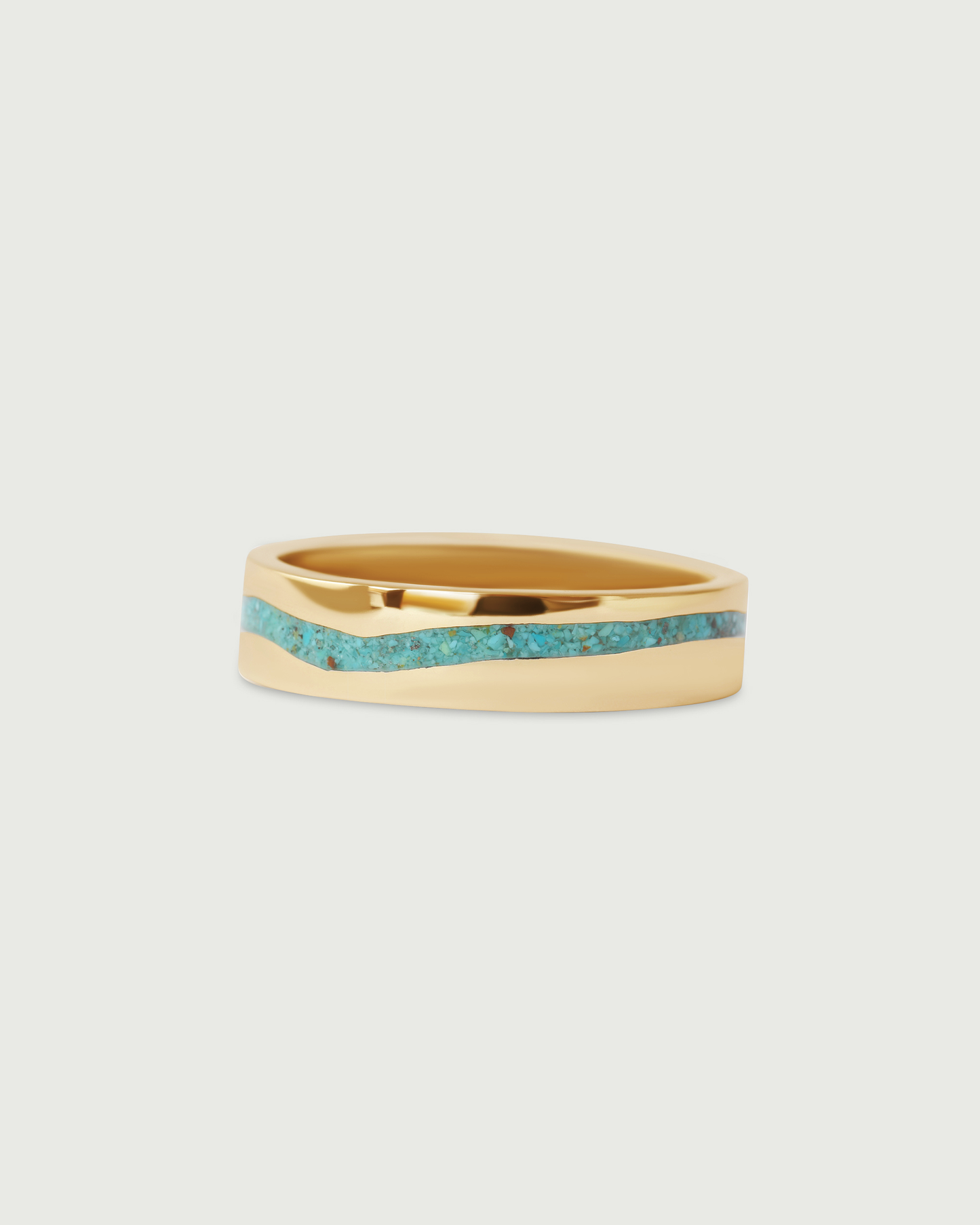 Front view of River Inlay Band in 14k Rose Gold Front view of River Inlay Band in 14k Rose Gold