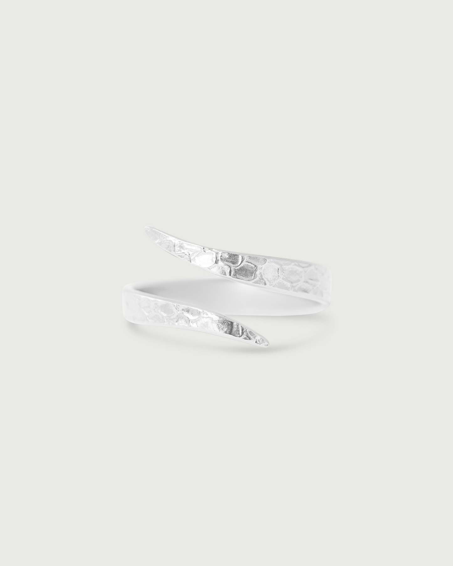 Front view of Snake Spiral Ring in Platinum Front view of Snake Spiral Ring in Platinum