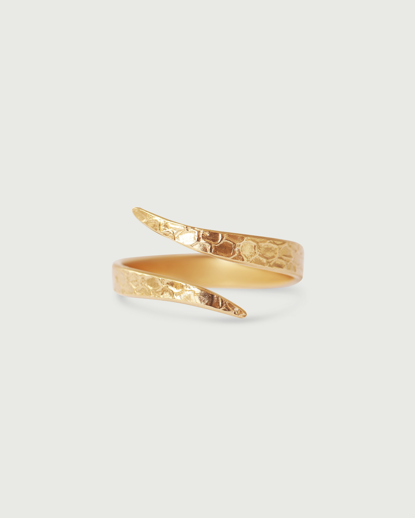 Front view of Snake Spiral Ring in 14k Rose Gold Front view of Snake Spiral Ring in 14k Rose Gold