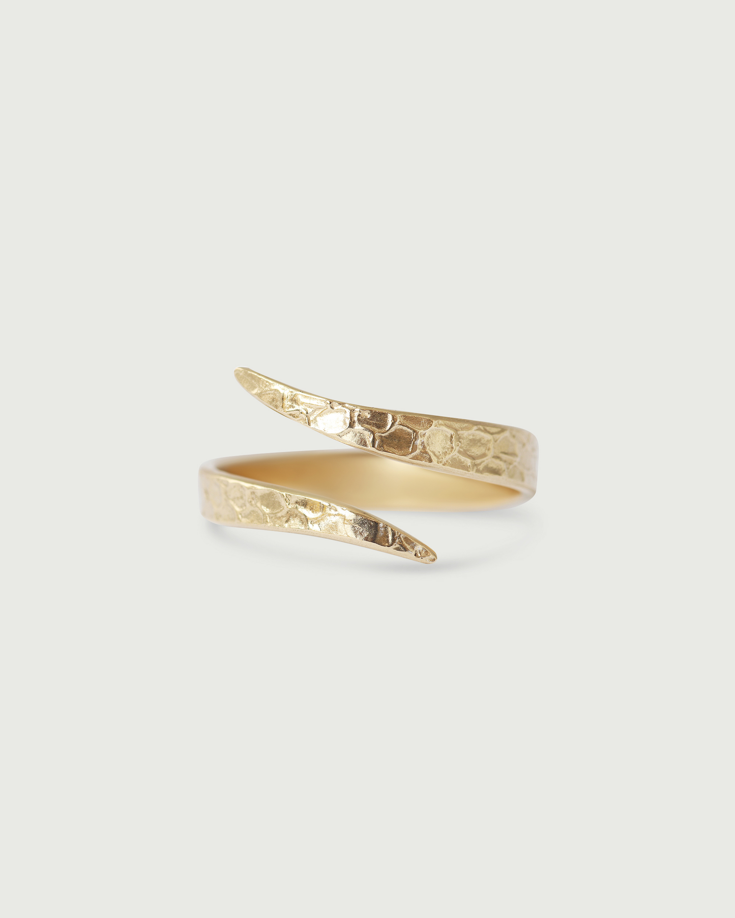 Front view of Snake Spiral Ring in 14k Yellow Gold Front view of Snake Spiral Ring in 14k Yellow Gold