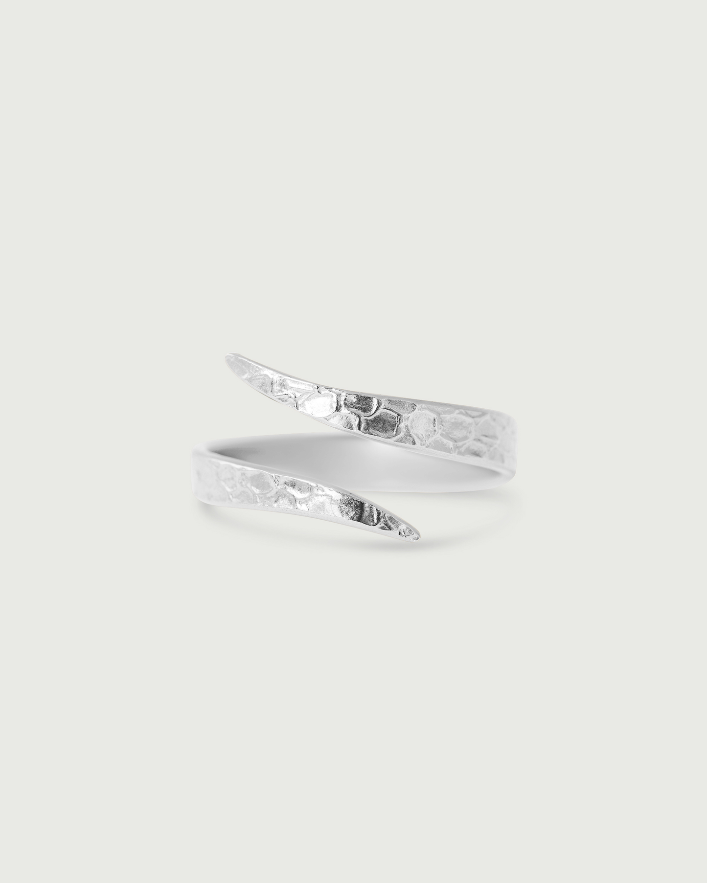Front view of Snake Spiral Ring in Sterling Silver Front view of Snake Spiral Ring in Sterling Silver