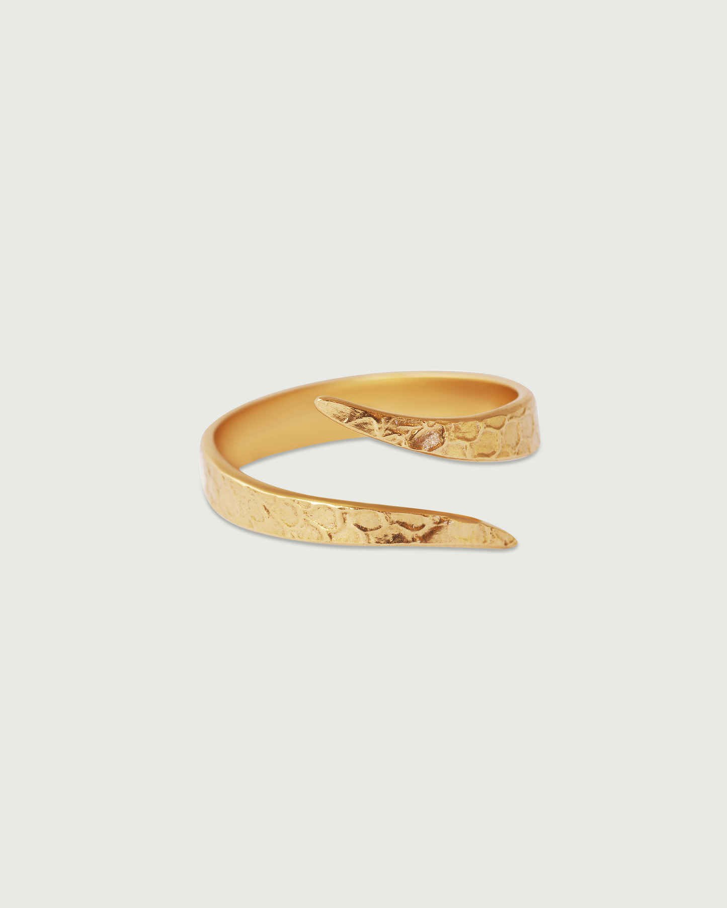 Side view of Snake Spiral Ring in 14k Rose Gold Side view of Snake Spiral Ring in 14k Rose Gold
