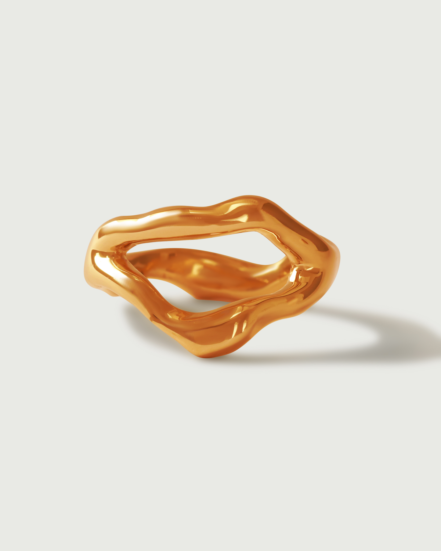 Front view of Chunky Split Root Ring in 18k Rose Gold Front view of Chunky Split Root Ring in 18k Rose Gold