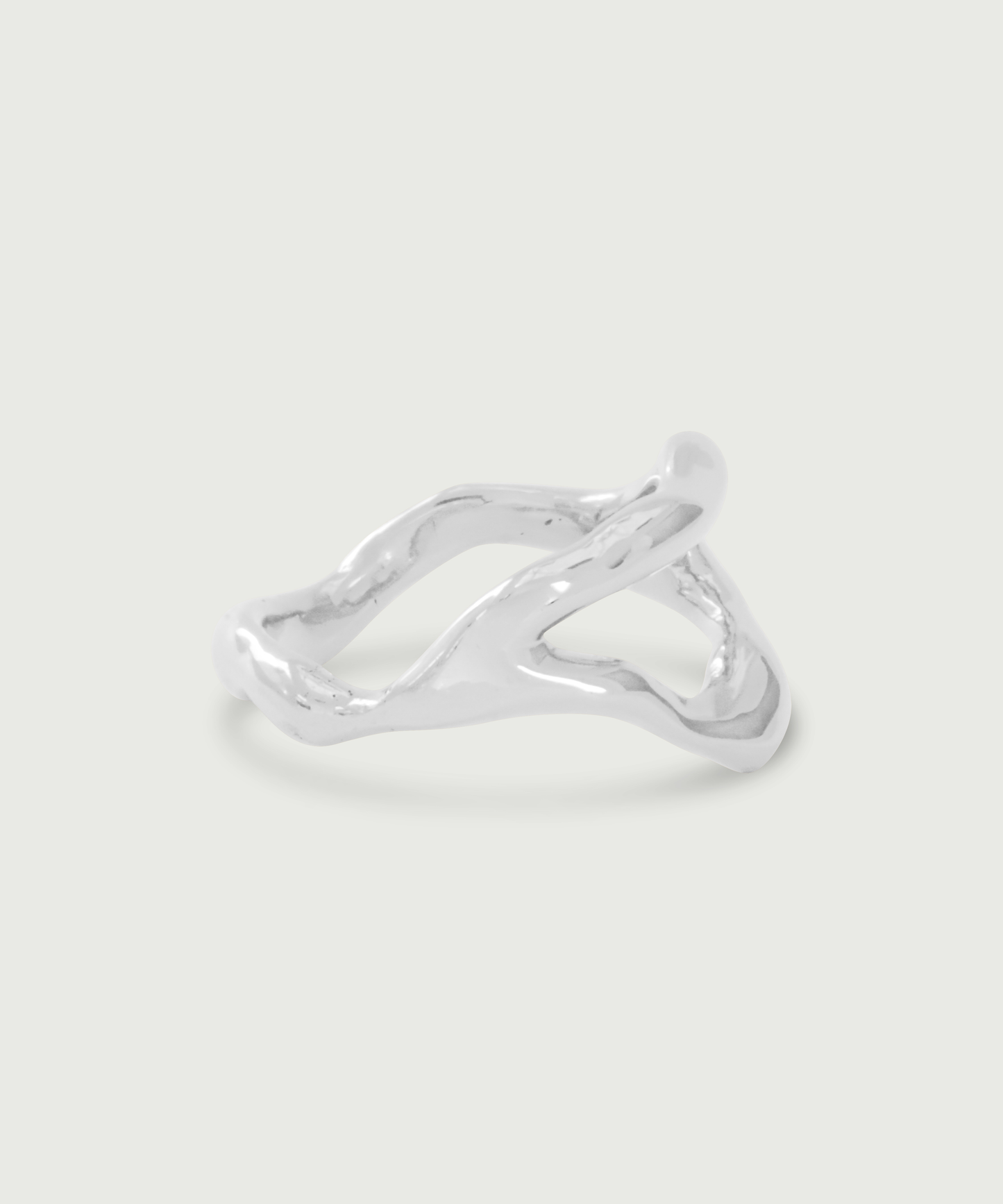 Side view of Chunky Split Root Ring in Platinum Side view of Chunky Split Root Ring in Platinum