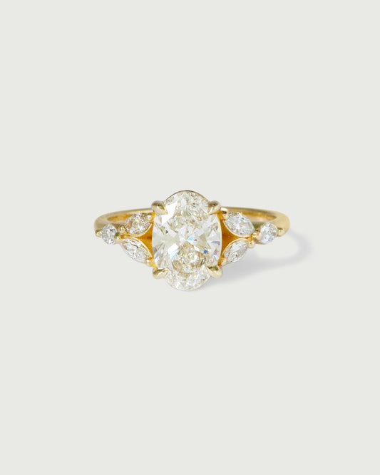 Front view of Diamond Aster Ring by Kestrel Dillon Jewelry