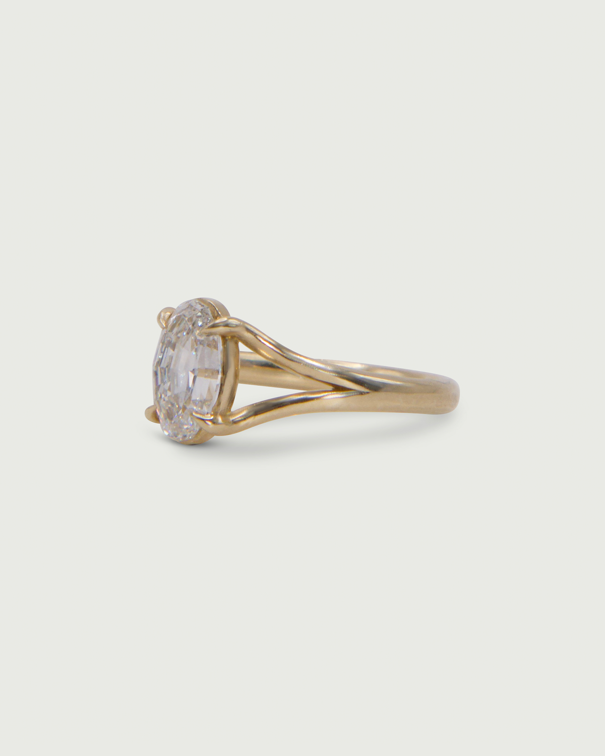 Alternate side view of Tributary Step Cut Ring by Kestrel Dillon Jewelry