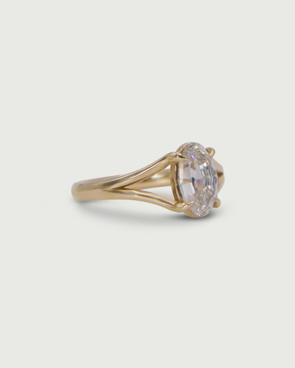 Side view of Tributary Step Cut Ring by Kestrel Dillon Jewelry