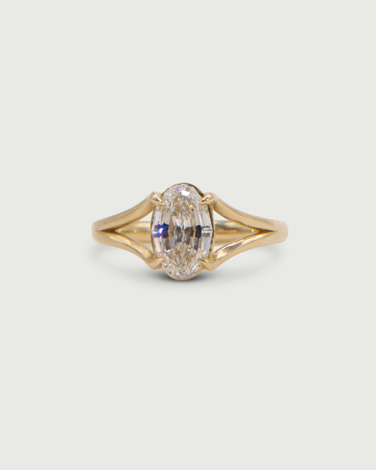 Front view of Tributary Step Cut Ring by Kestrel Dillon Jewelry