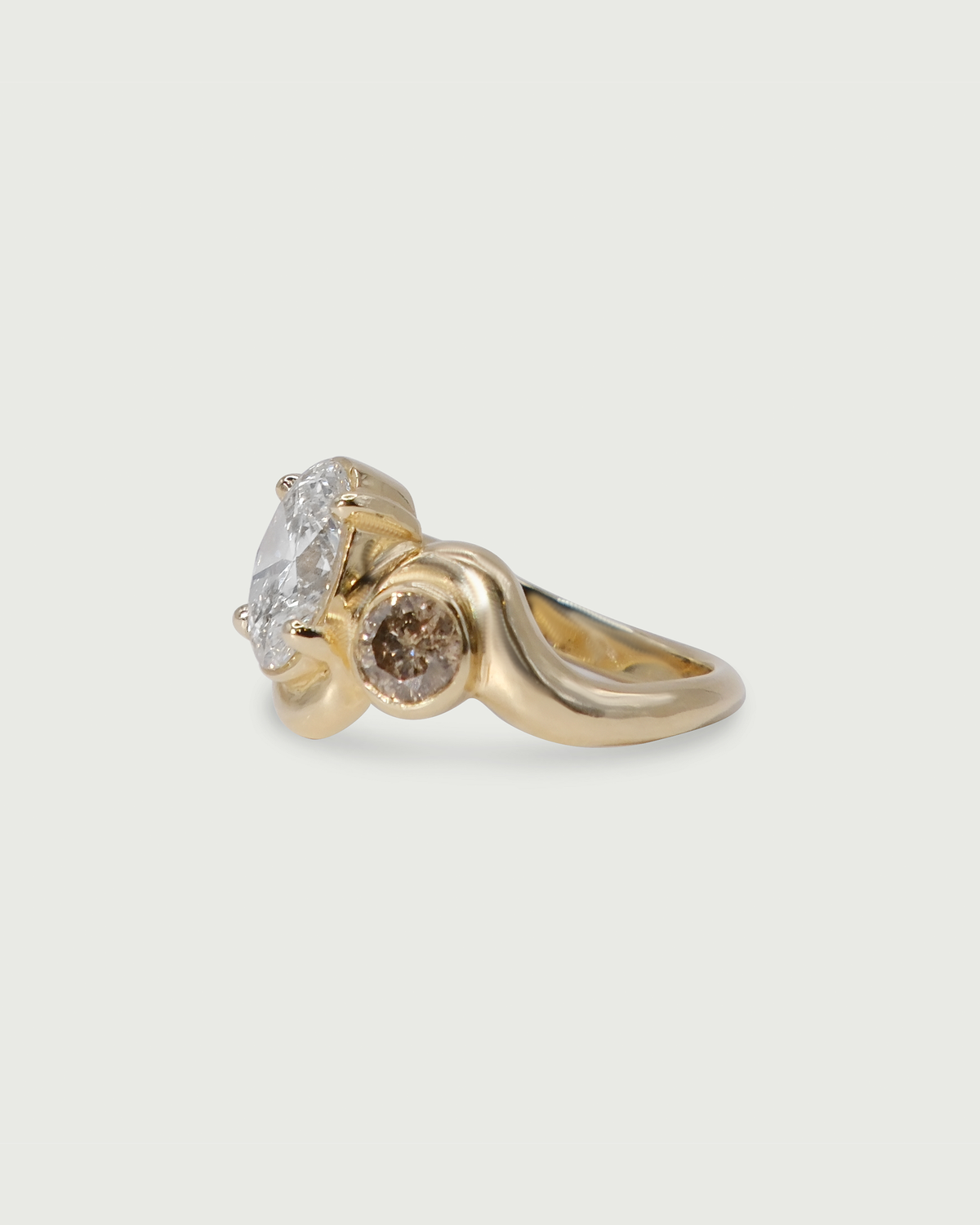 Alternative side view of Dip Toi et Moi Ring by Kestrel Dillon Jewelry
