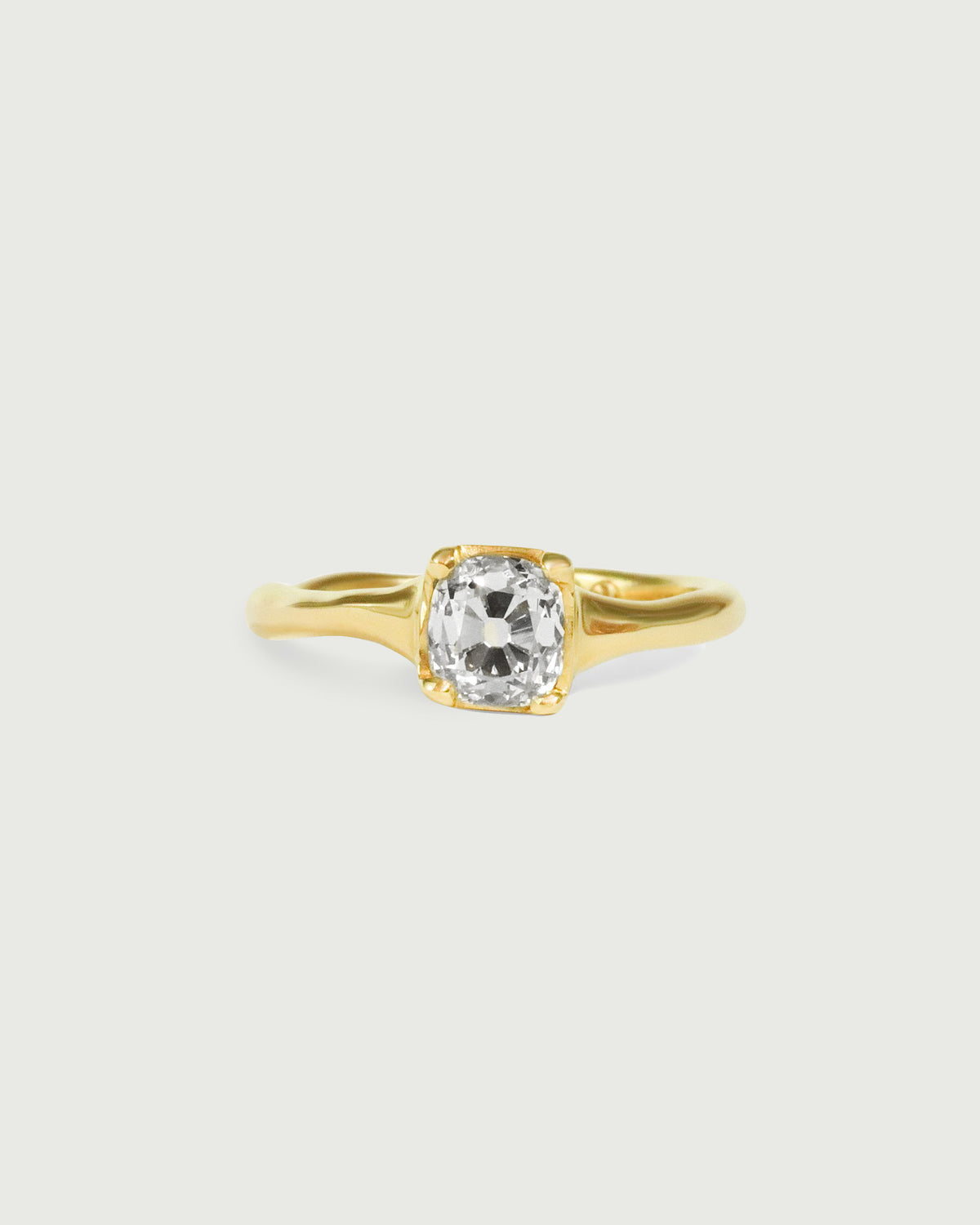 Front view of Drizzle Solitaire Ring by Kestrel Dillon Jewelry