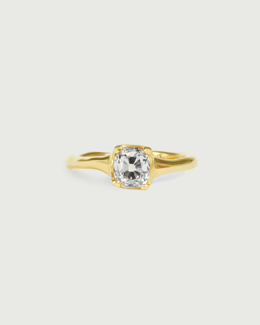 Front view of Drizzle Solitaire Ring by Kestrel Dillon Jewelry