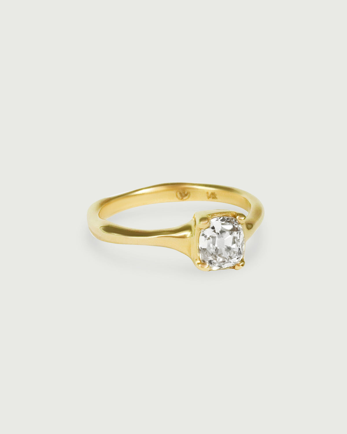 Side view of Drizzle Solitaire Ring by Kestrel Dillon Jewelry