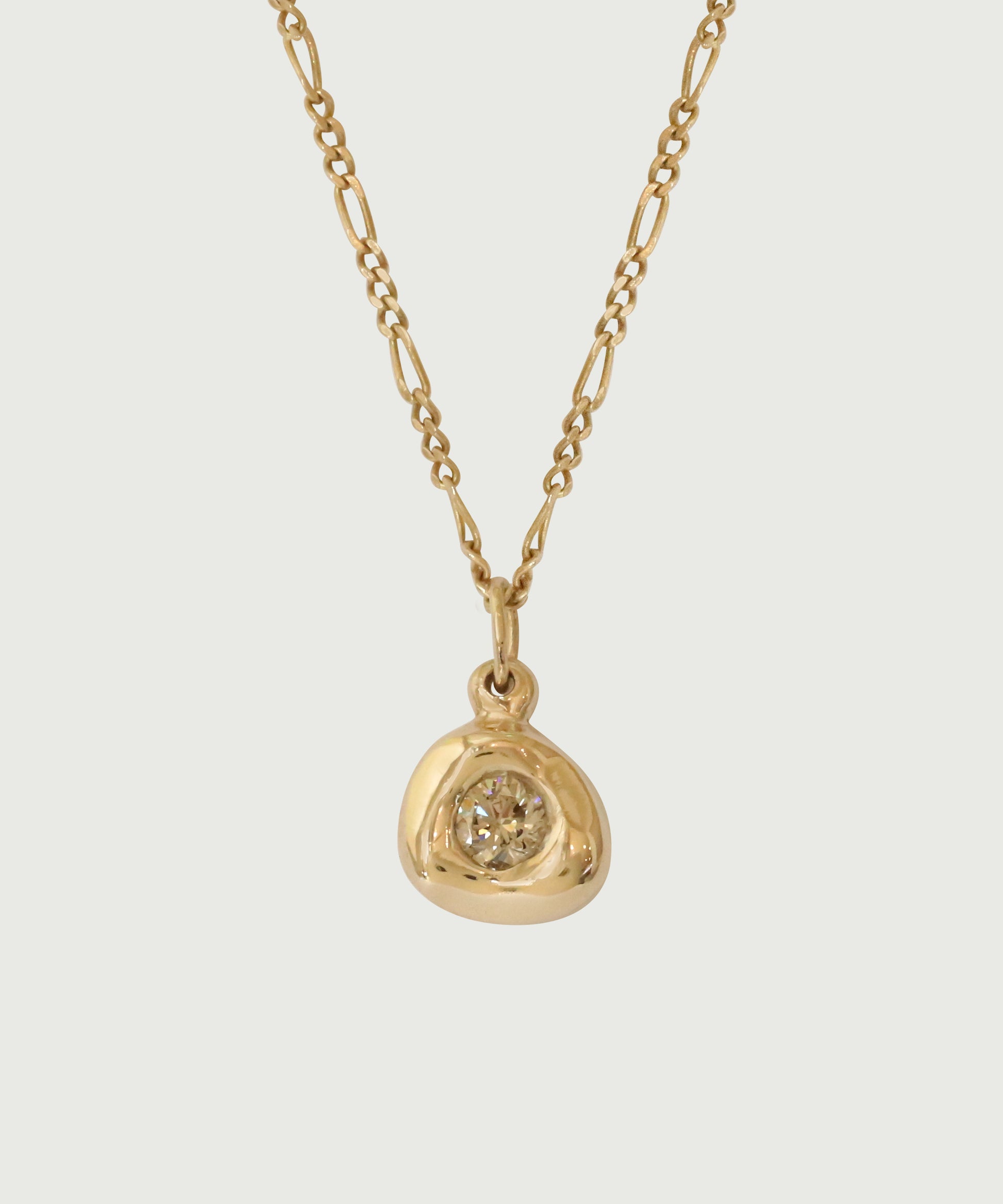 Front view of Star Jelly Pendant with Champagne Diamond by Kestrel Dillon in 14k yellow gold
