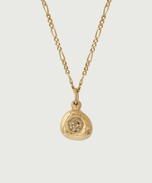 Front view of Star Jelly Pendant with Champagne Diamond by Kestrel Dillon in 14k yellow gold