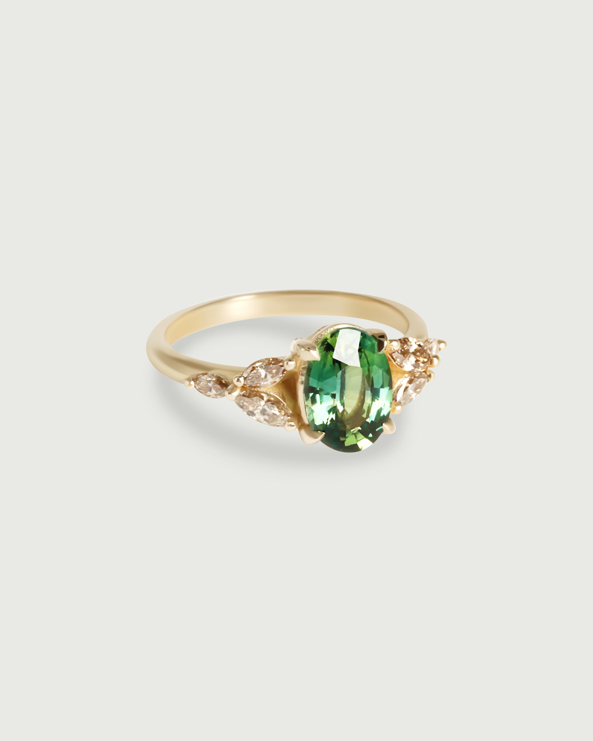 Side view of the Aster Ring by Kestrel Dillon in 14k yellow gold