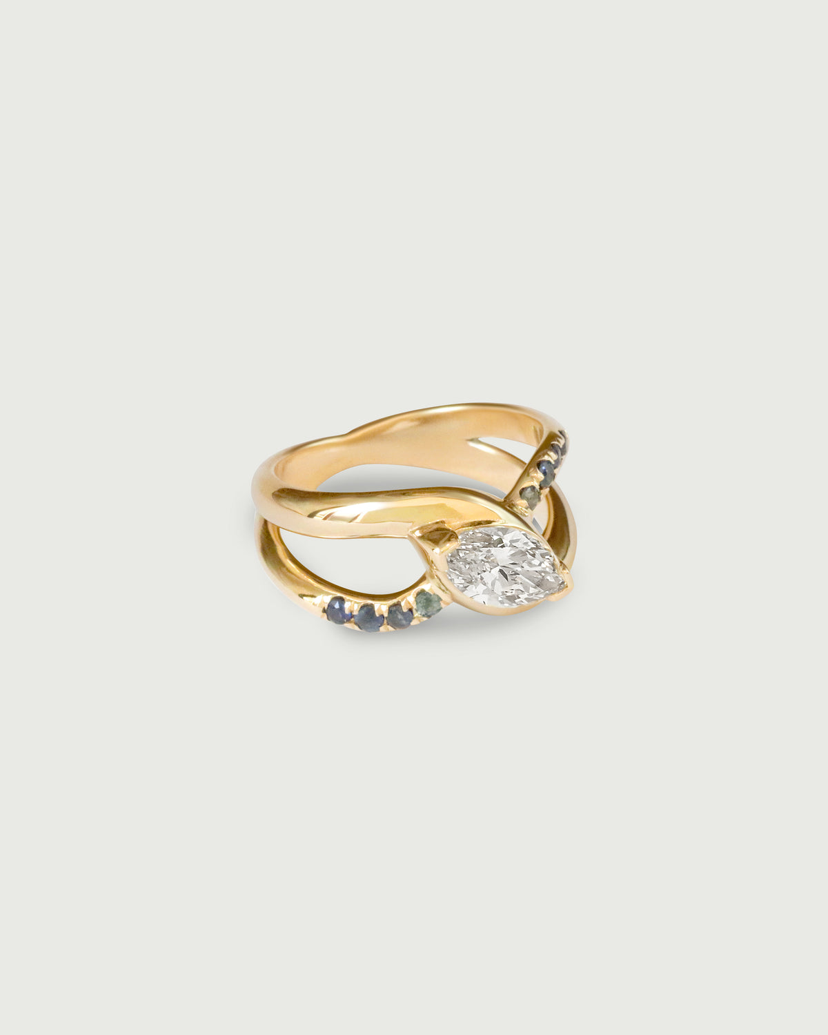 Side view of Wellspring Ring by Kestrel Dillon Jewelry