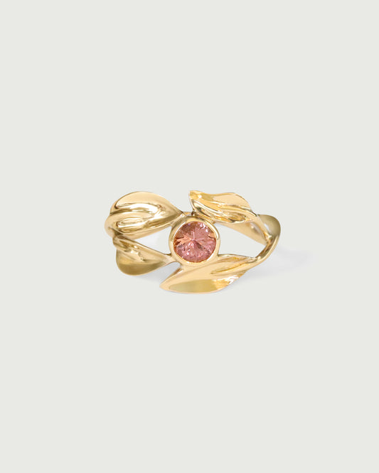 Front view of Tourmaline Willow Ring by Kestrel Dillon Jewelry