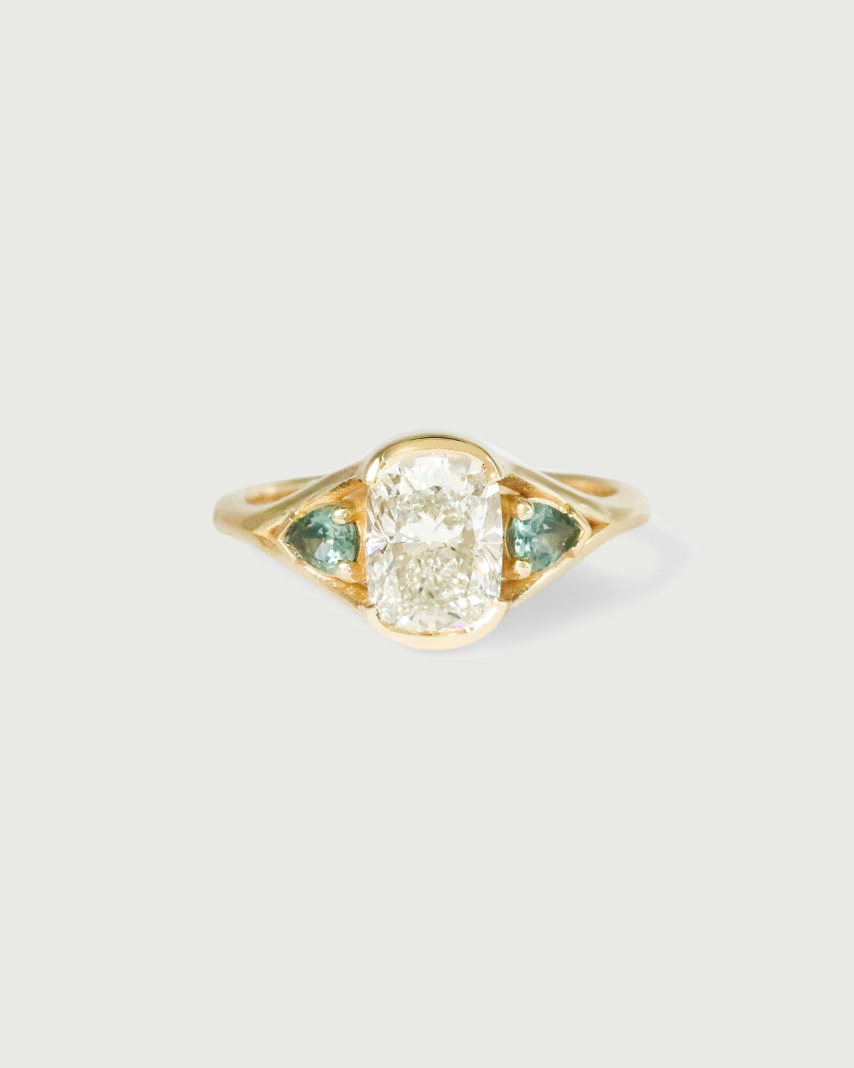 Front view of Triple Tributary Ring by Kestrel Dillon Jewelry