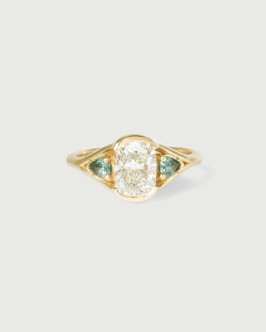 Front view of Triple Tributary Ring by Kestrel Dillon Jewelry